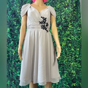 NOT FOR SALE!!!!Alfred Angelo bridesmaid dress color light gray size 6